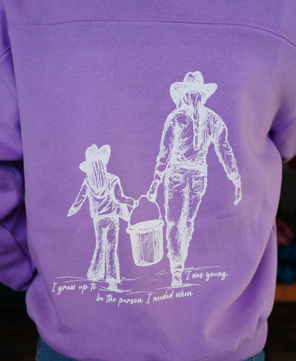 Grew Up - Zenana Gold Half Zip Pullover Sweatshirt