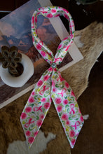 Load image into Gallery viewer, Pink Ribbons &amp; Flowers Wild Rag