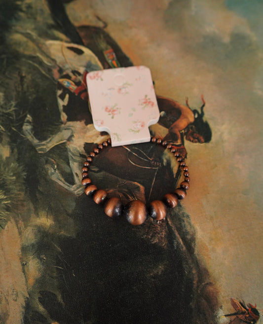 Copper Pearl Stretchy Bracelets