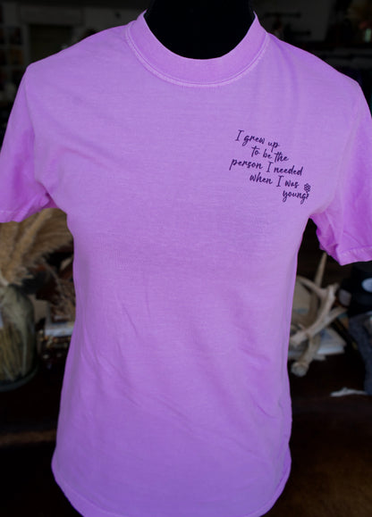 Grew Up - Neon Violet Tee