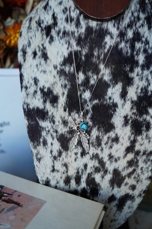 Vintage Turquoise Eagle Pendant