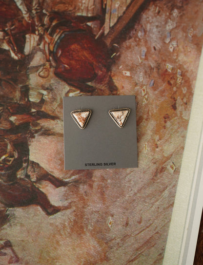 Turquoise Triangle Stud Earrings