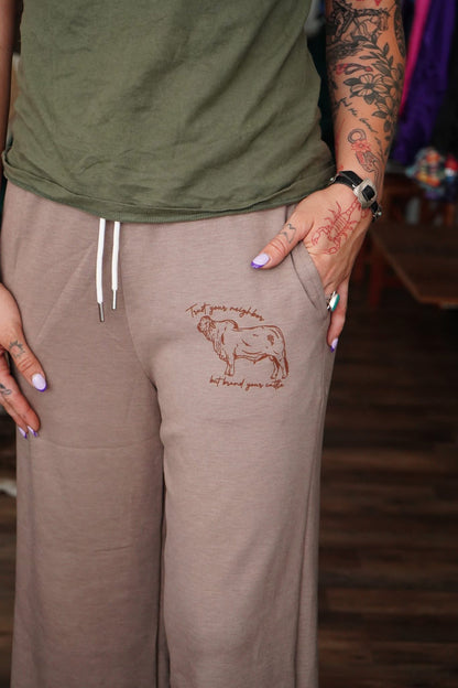 Brand Your Cattle Scuba Drawstring Sweatpants