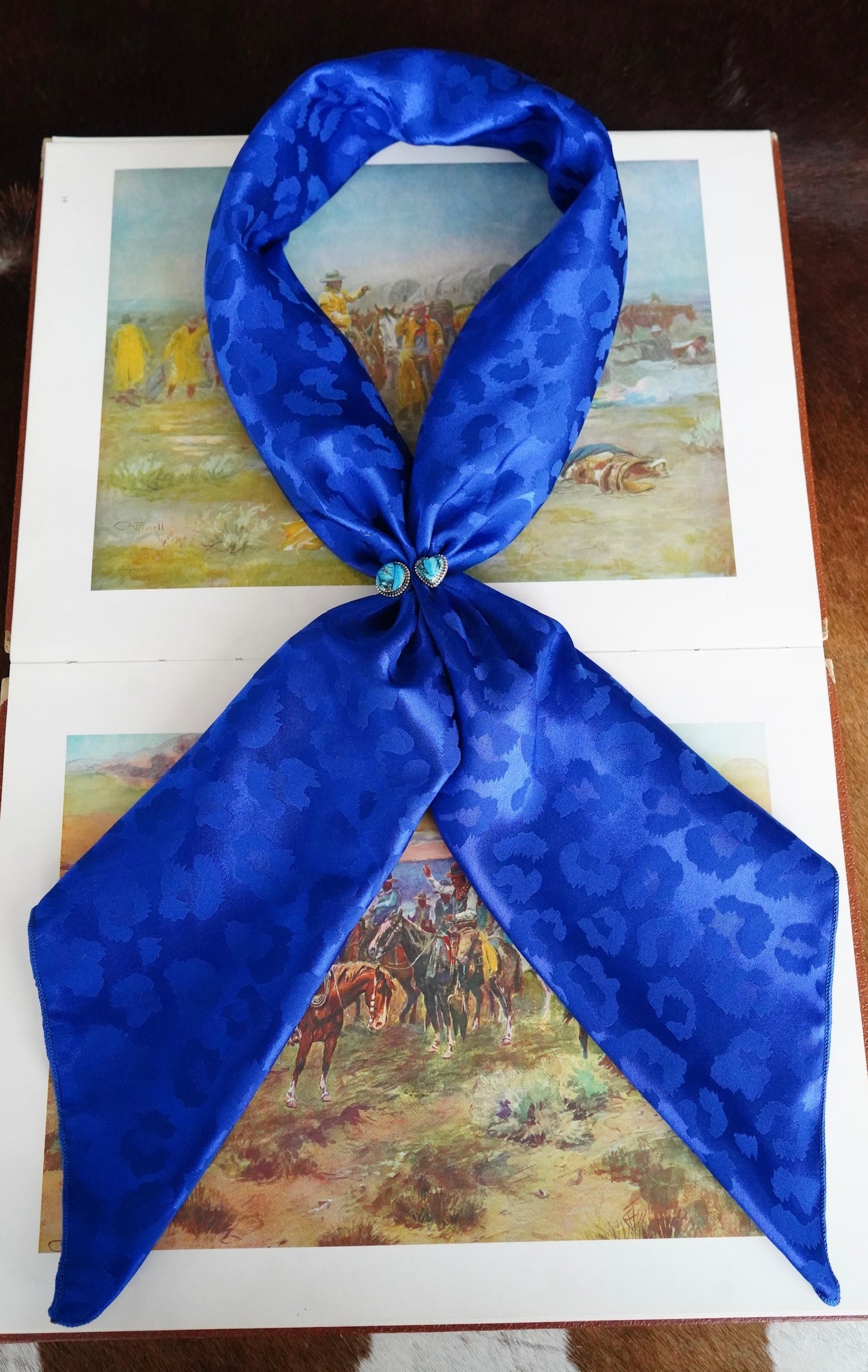 Large Jacquard Cheetah DS Wild Rags