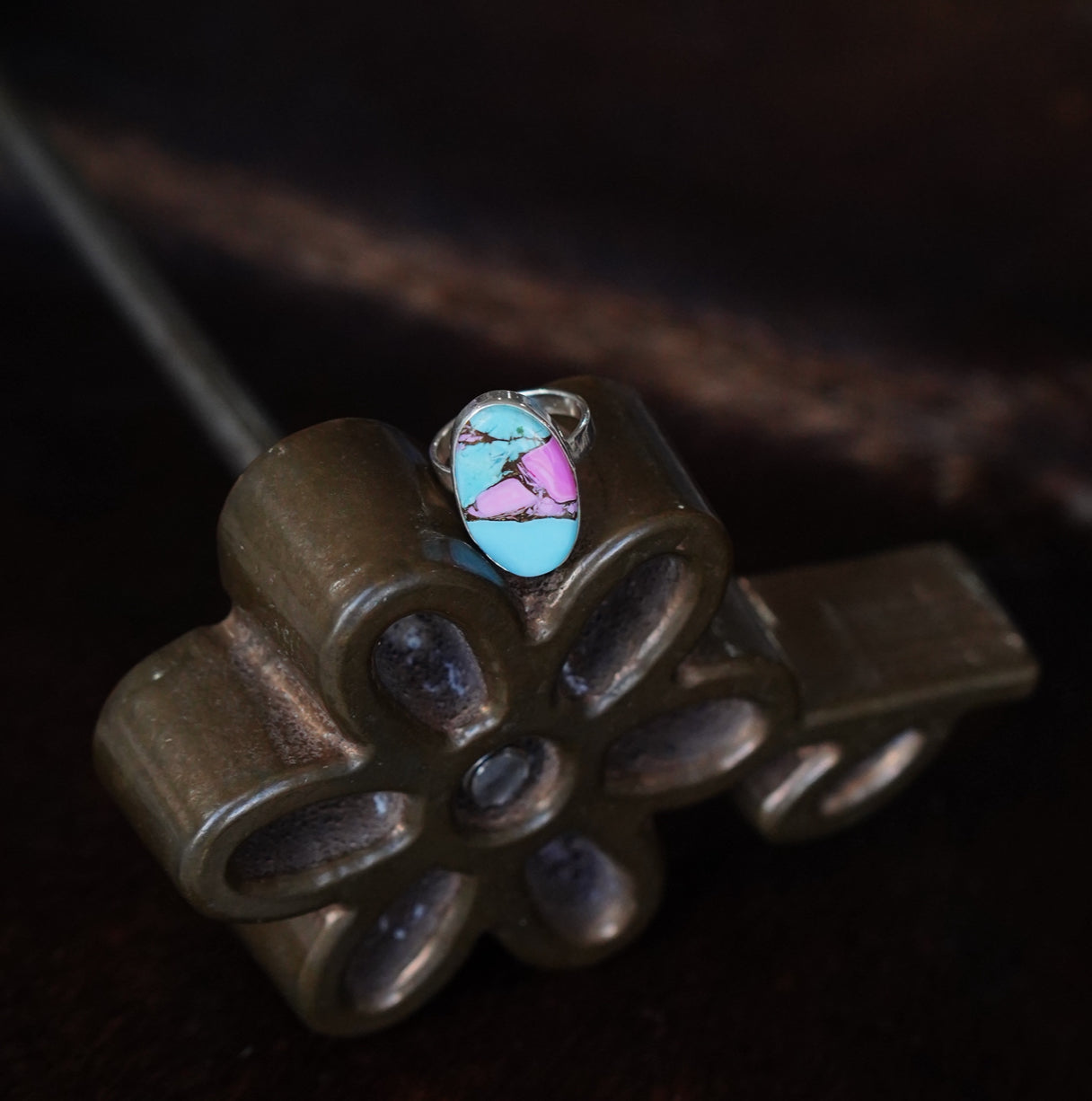 Cotton Candy Oval Ring - Sz 6