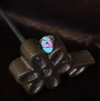 Cotton Candy Oval Ring - Sz 6