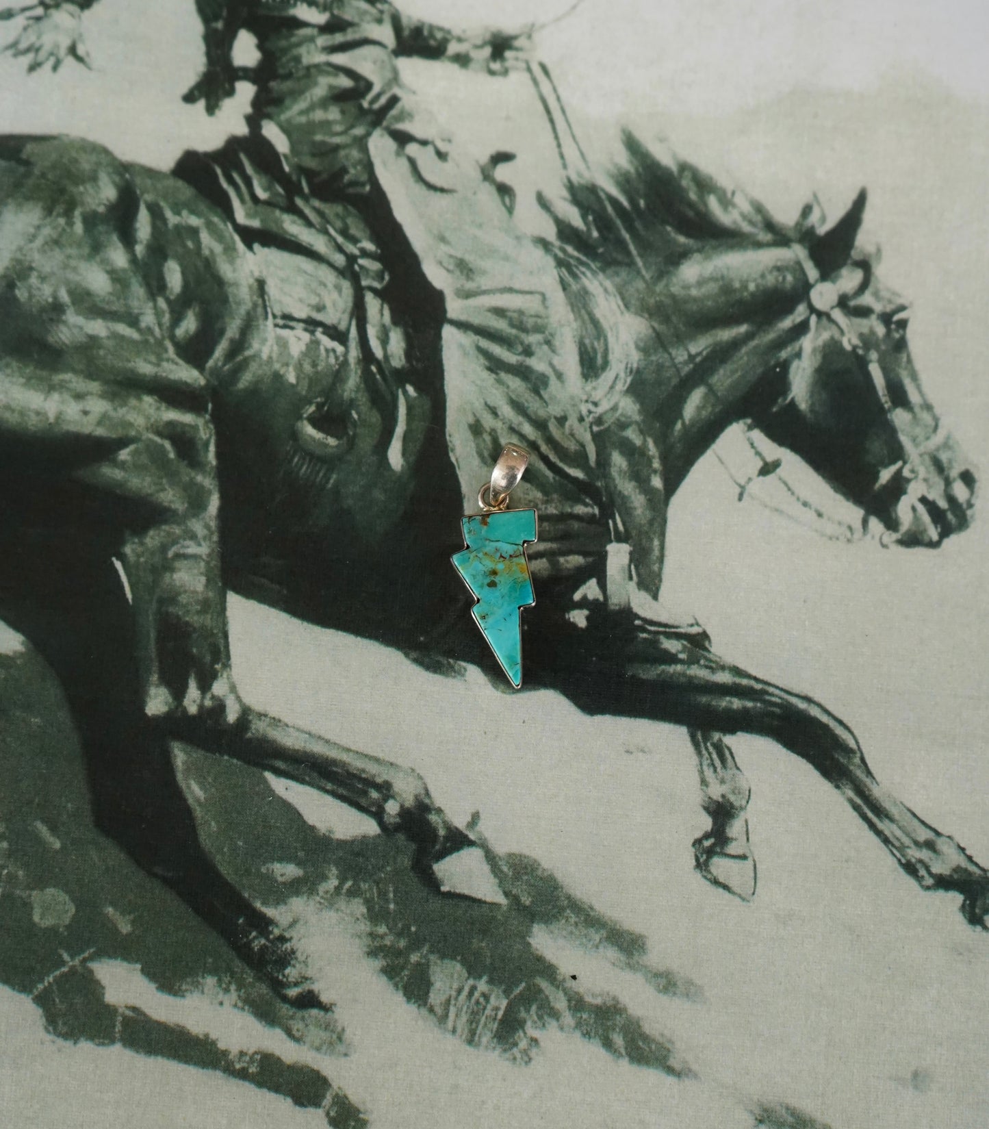 Turquoise Lightening Bolt Pendant