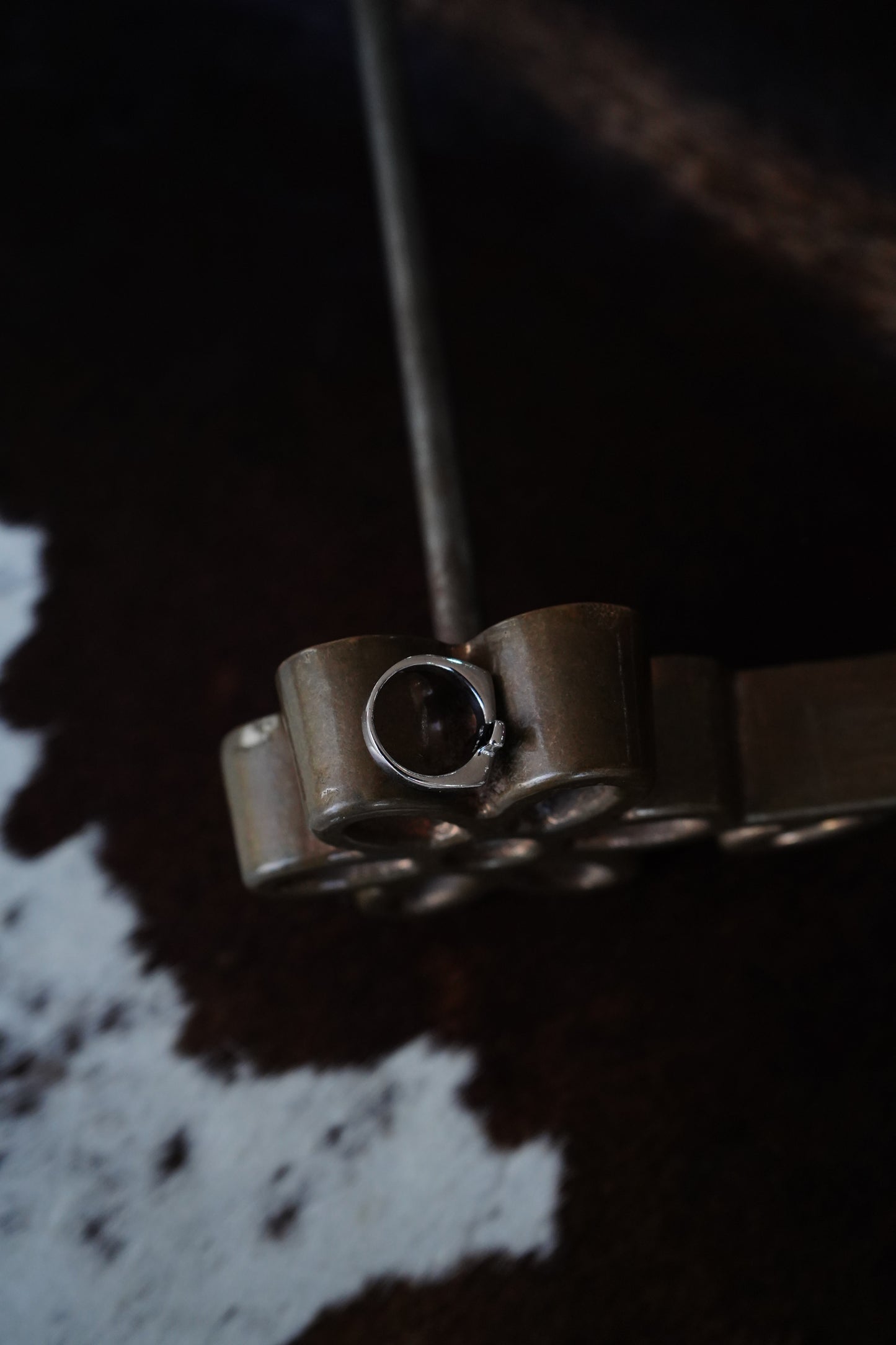 Green Opal Cross Ring - Sz 5