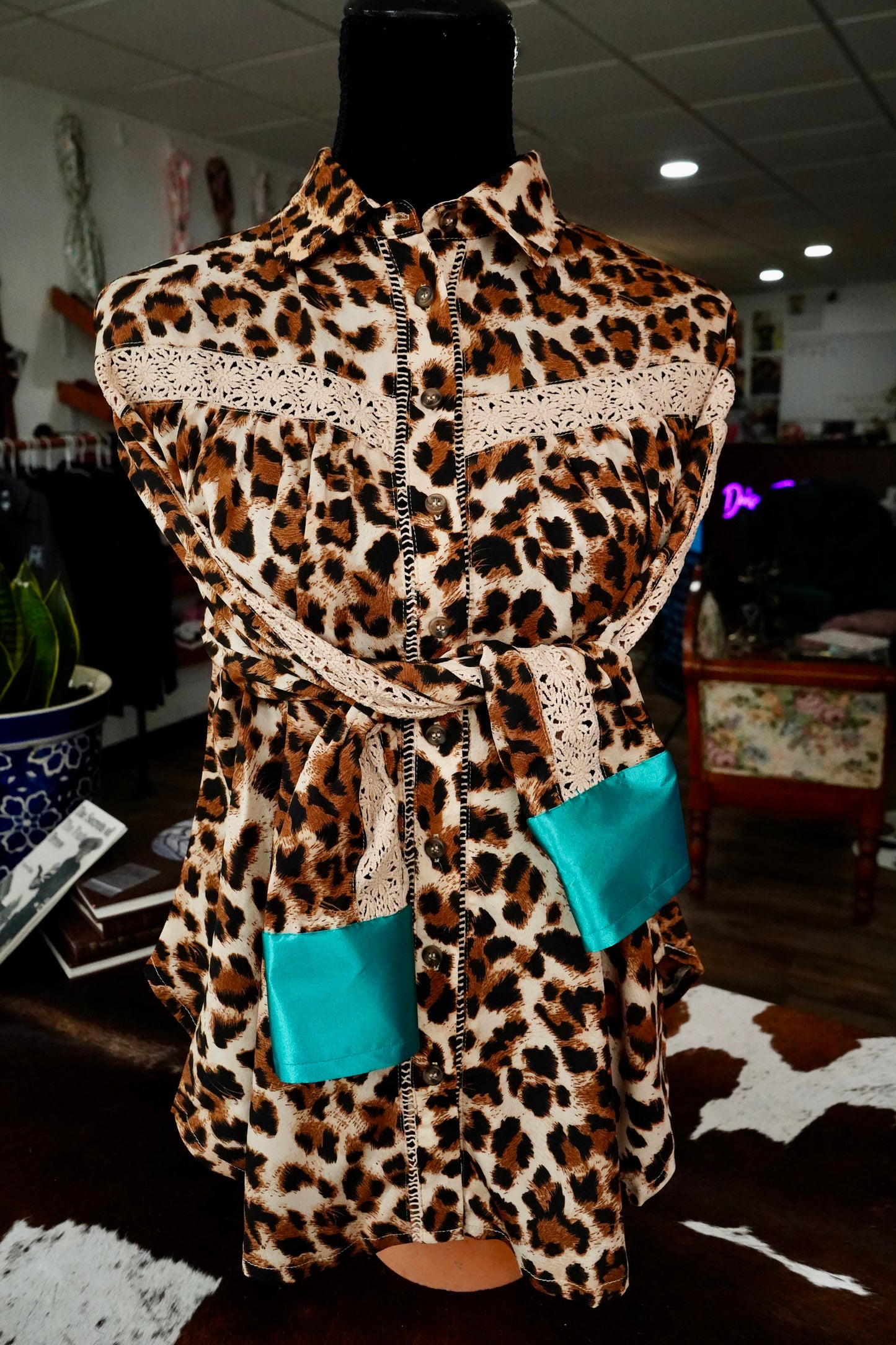 Leopard Lace Button Downs