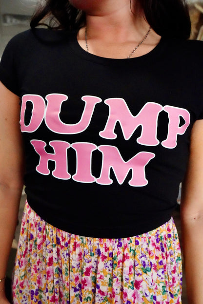Dump Him Black Cropped Tee