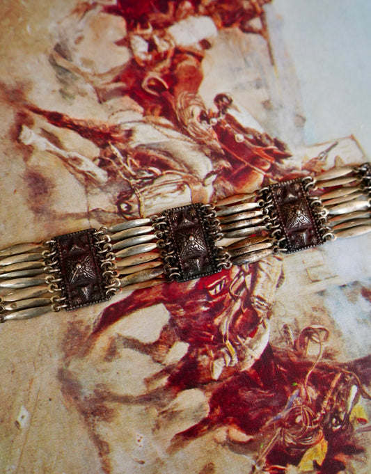 Vintage Paneled Chain Bracelet
