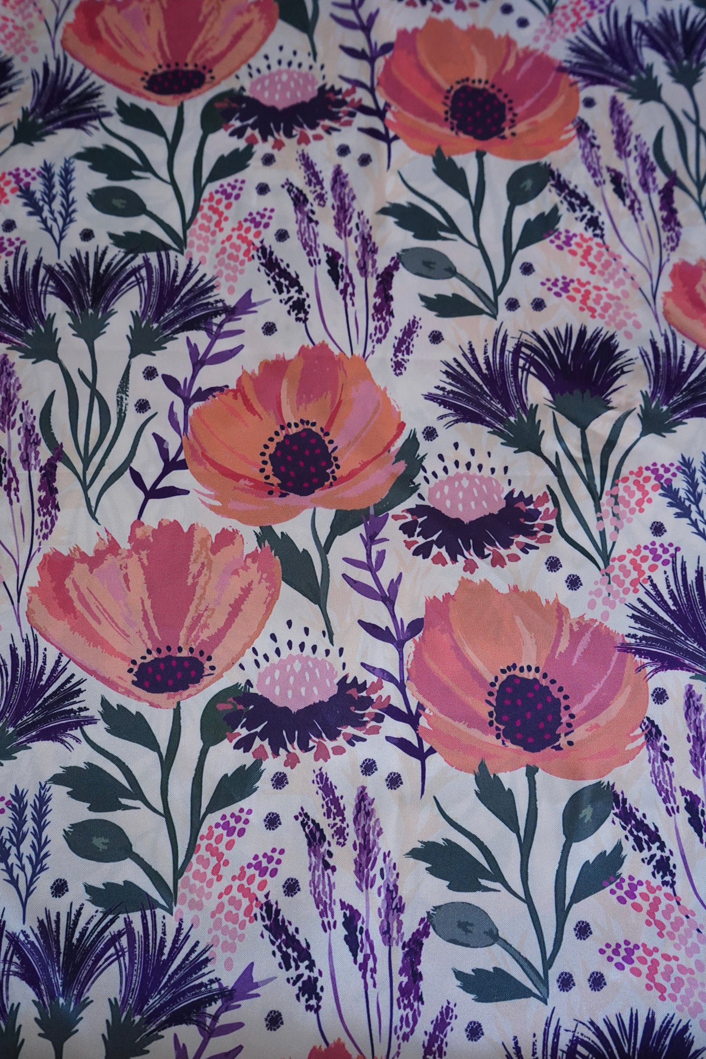Plum & Coral Floral Wildrag