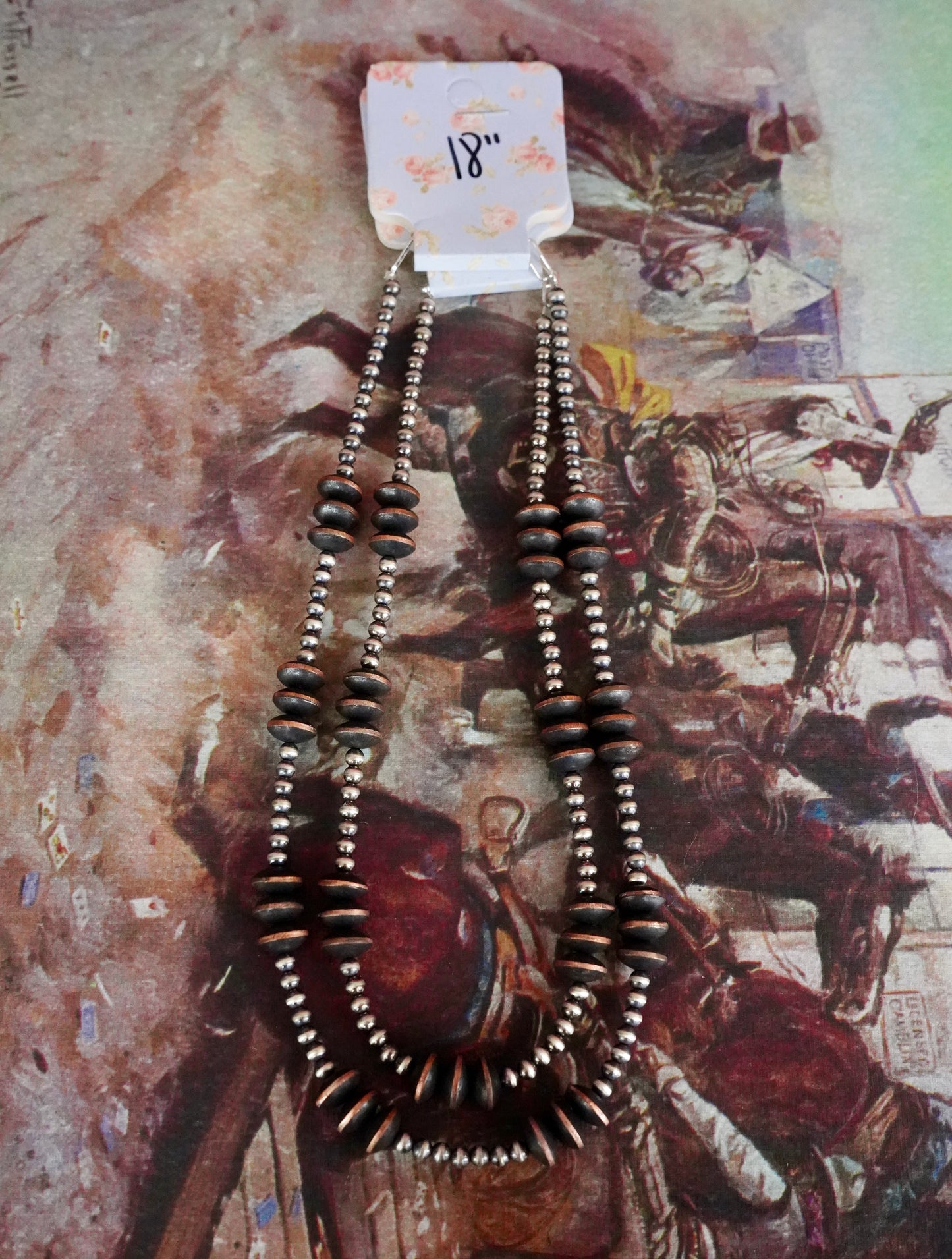 Sterling Silver Pearls w/ Copper Saucer Pearl Necklaces