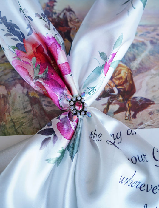 White Roses & Bible Verses Wild Rag