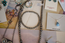 Load image into Gallery viewer, Bessie Johnson Naja Pendant on 6-8MM 18” Pearls