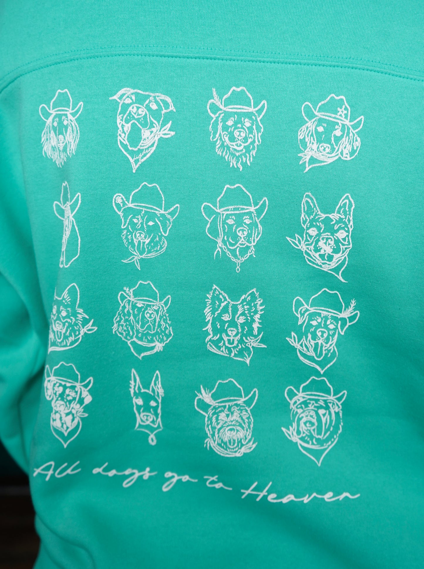 All Dogs - 1/2 Zip Pullover Sweatshirt Women's