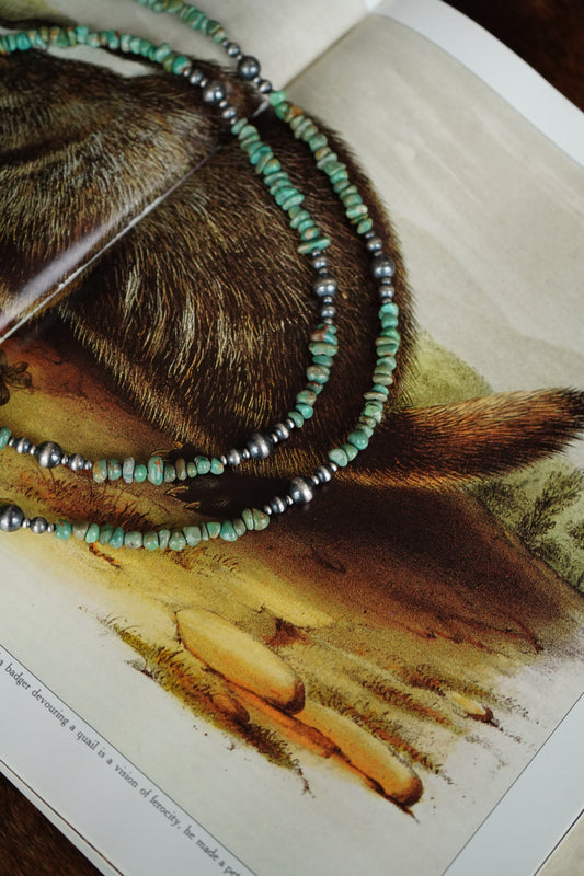 Turquoise Chip w/ Navajo Pearl Necklaces