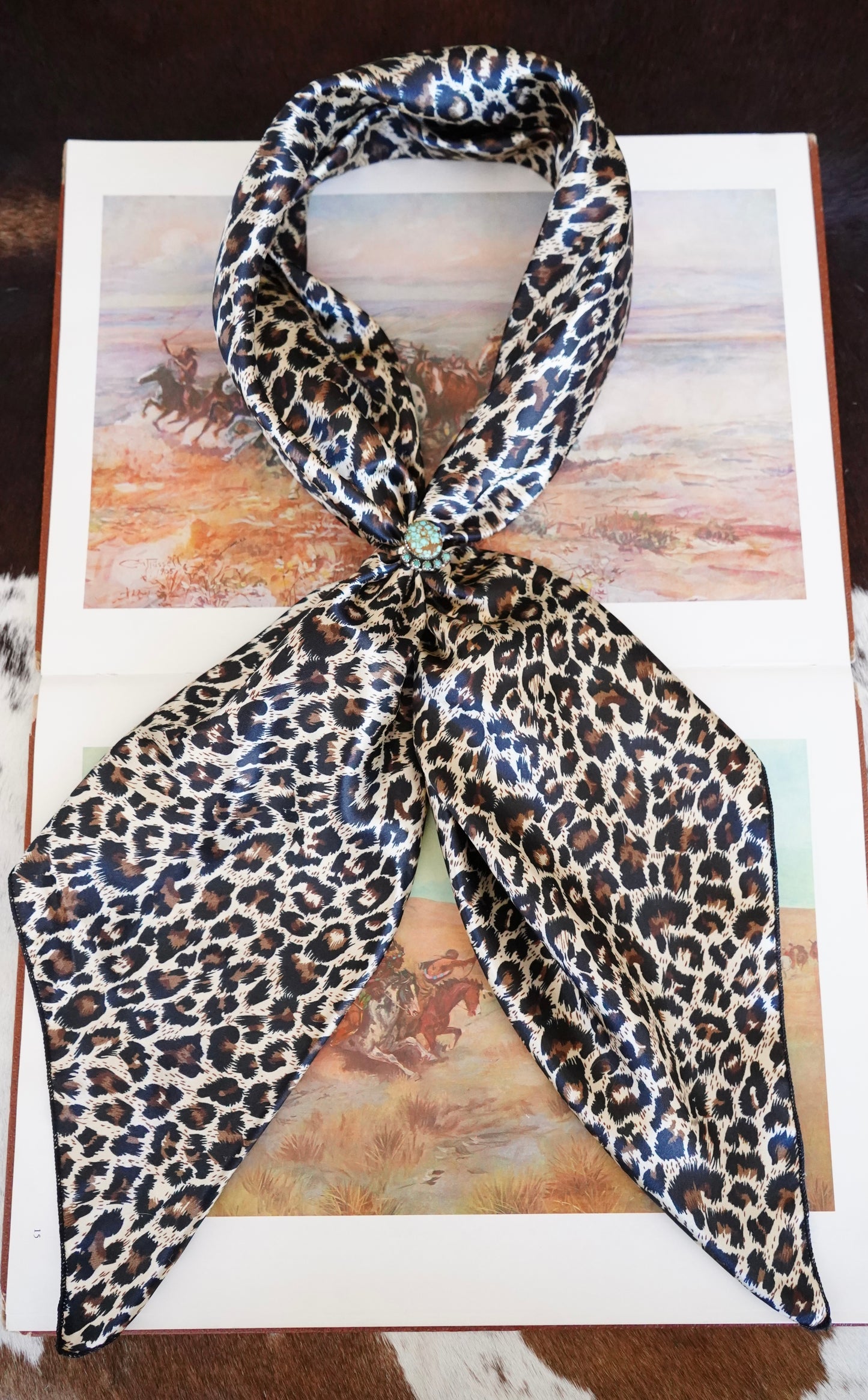 Double Sided Cheetah Wild Rag