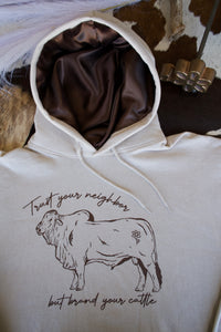 Brand Your Cattle Unisex Satin Lined Hoodie