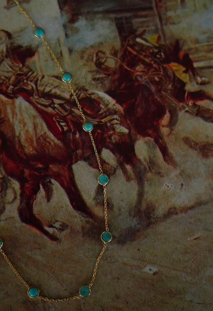 14k Good Plated w/ Turquoise Necklace