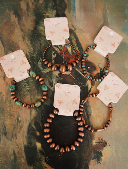 Copper Pearl Stretchy Bracelets