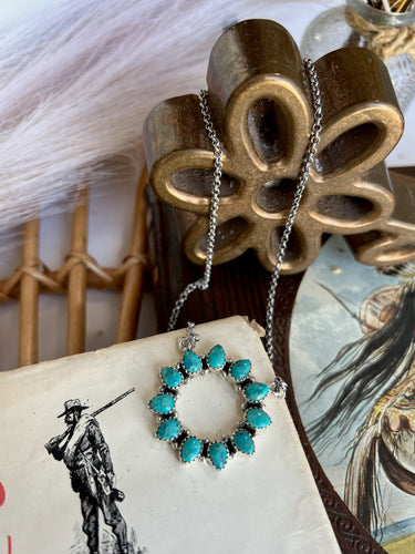 Kingman Turquoise  Eternity Necklace - Preorder