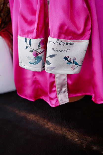 2XL - Hot Pink w/ Tan Verses Button Down