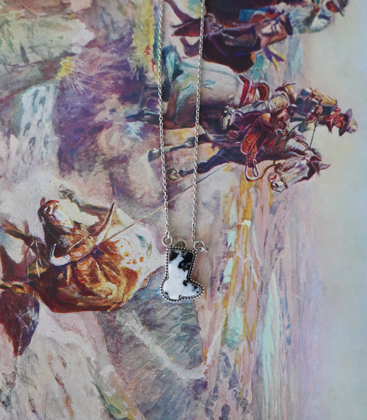 White Buffalo Boot Necklace
