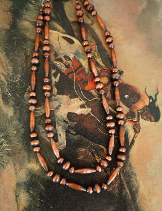 Graduated & Torpedo Copper Pearl Necklaces