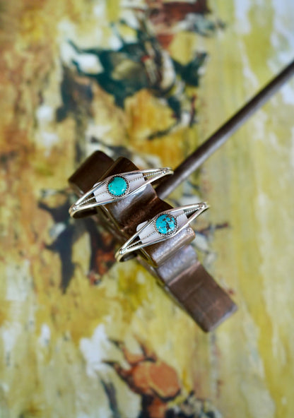 Esther White Single Stone Cuffs