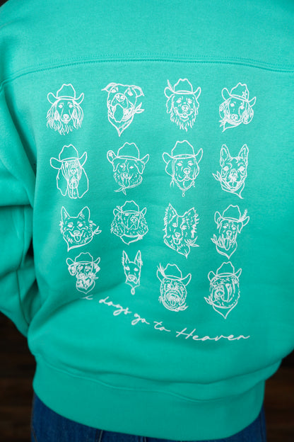 All Dogs - 1/2 Zip Pullover Sweatshirt Women's