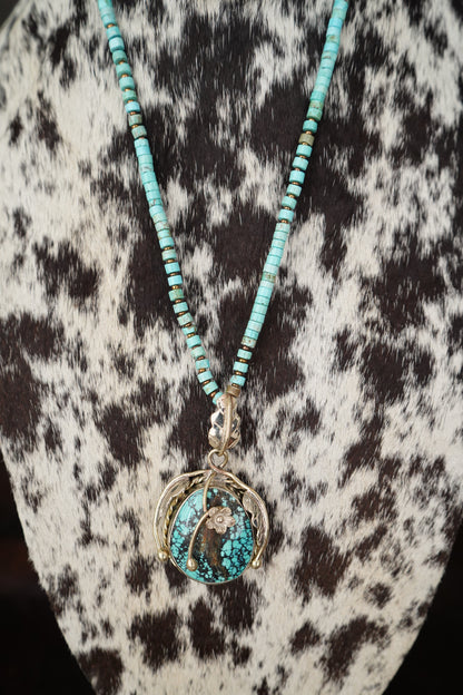 Vintage Nevada Turquoise Statement Necklace