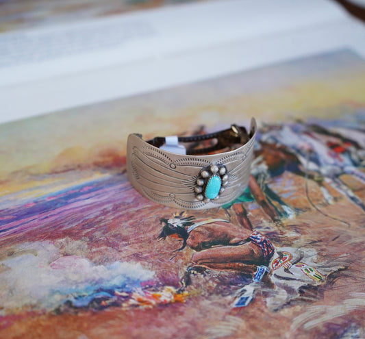 Joann Silver Turquoise Hair Clip