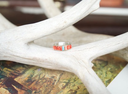 Turquoise Rectangle Bar Rings