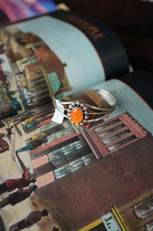 Gregg Yazzie Orange Spiny Cuff