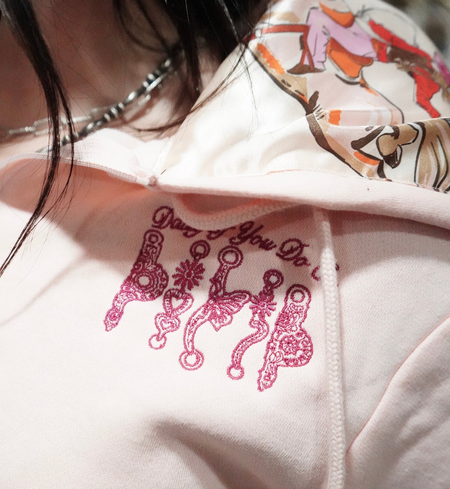 Daisy Spade 1/4 Zip Satin Lined Hooded Pullovers