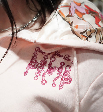 Daisy Spade 1/4 Zip Satin Lined Hooded Pullovers