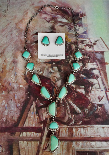 John Skeets Kingman Turquoise Necklace Set