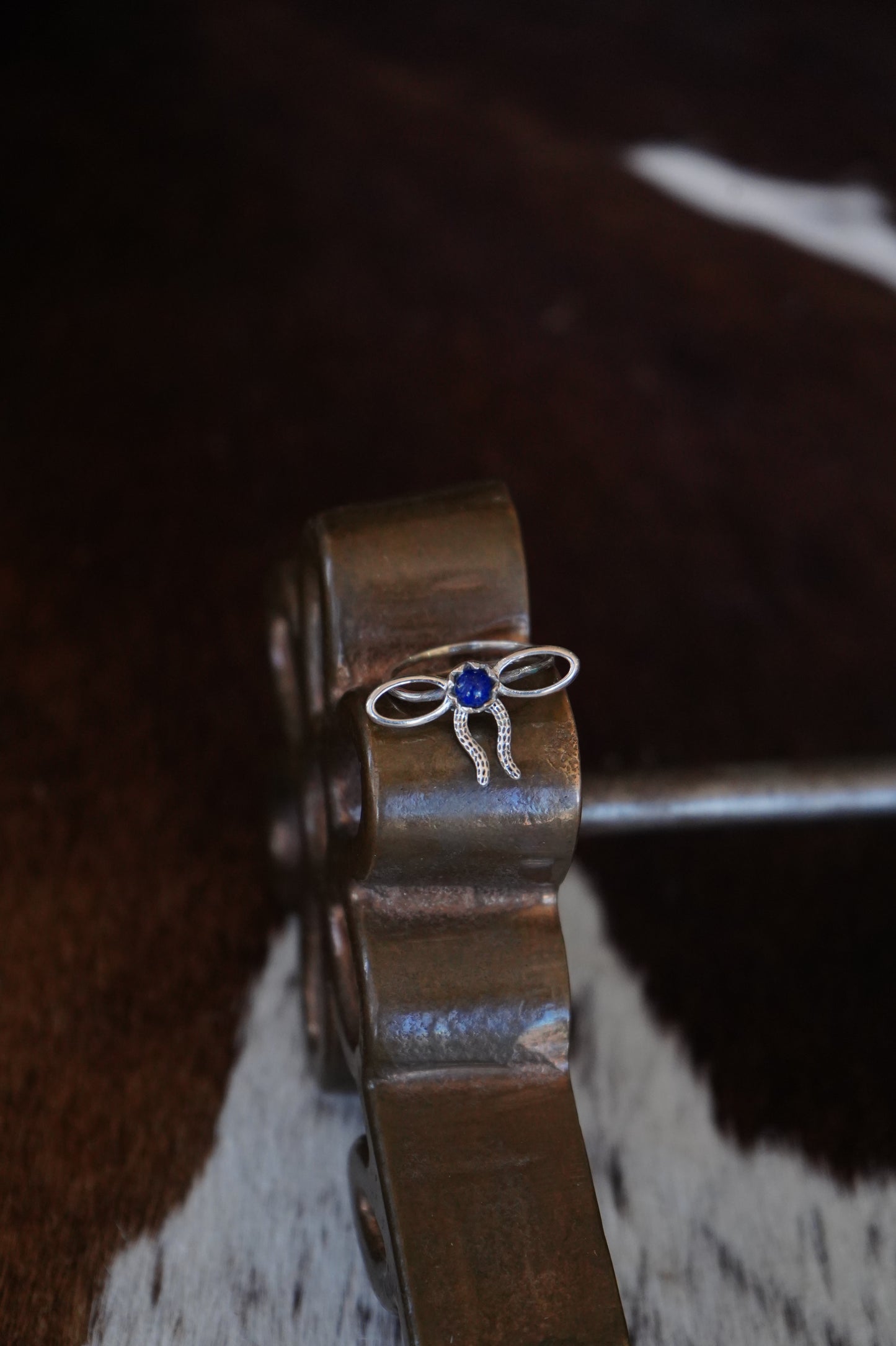 Lapis Bow Ring - Sz 8.5