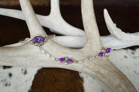 Phosphosiderite Purple Lariat Bracelet - Size 5
