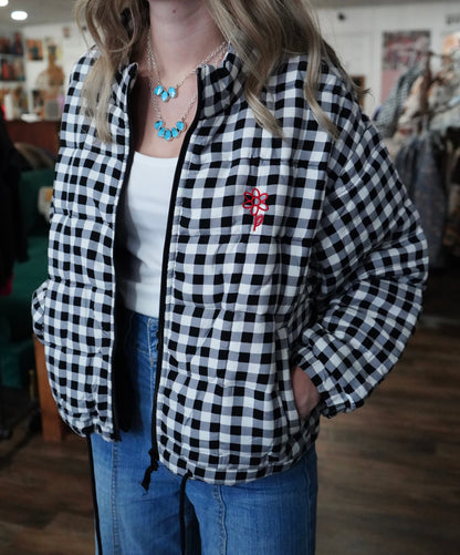 Daisy B/W Plaid Jacket