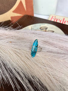 Size 7.5 Kingman Turquoise Ring