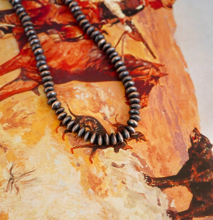 Copper Saucer Pearl Necklaces - 20” 8MM