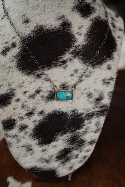 Dainty Turquoise Bar Necklaces