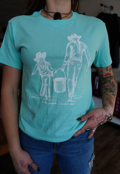 Grew Up - American Apparel Unisex Heavyweight Cotton T-Shirt