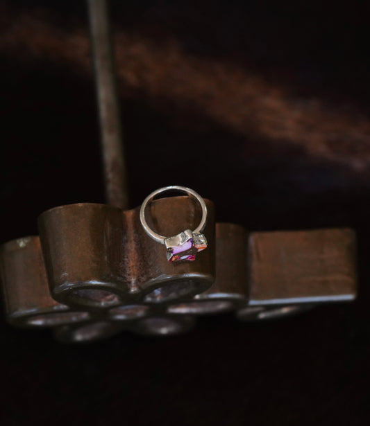 Pink Dahlia Star Ring - Sz 7.75