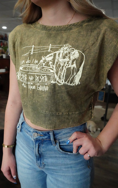 Spite Acid Wash Muscle Crop Tank