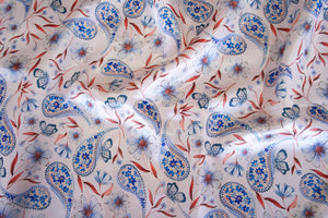 Rust and Blue Floral Paisley Wild Rag