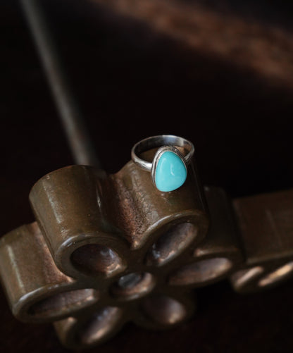 Kingman Turquoise Nugget Ring - Sz 8