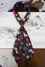 Load image into Gallery viewer, Black w/ Purple Floral Weenies Wild Rag